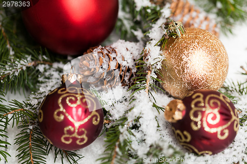 Image of Several assorted Christmas ornaments