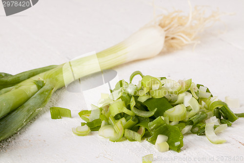 Image of Diced fresh leeks