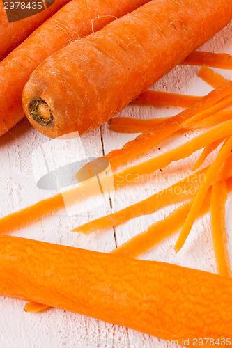 Image of Fresh peeled carrots