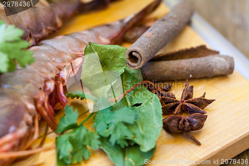 Image of Ingredients for Thai tom yam soup