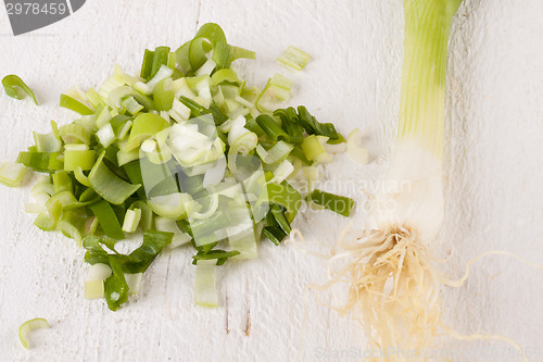 Image of Diced fresh leeks