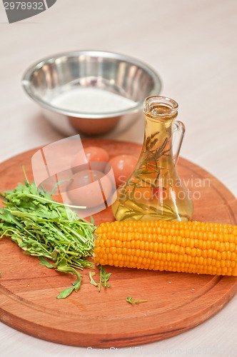 Image of Ingredients for corn pancakes