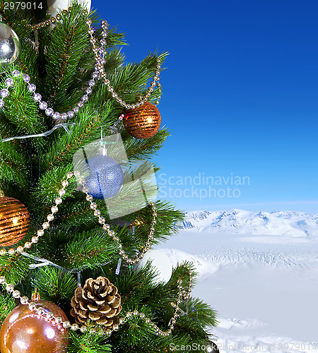Image of green New Year tree