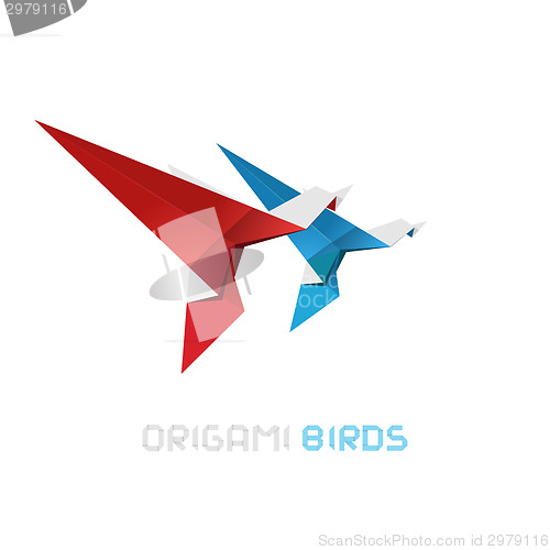 Image of Origami birds vector illustration.