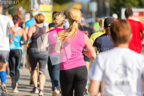 Image of Group of people running.