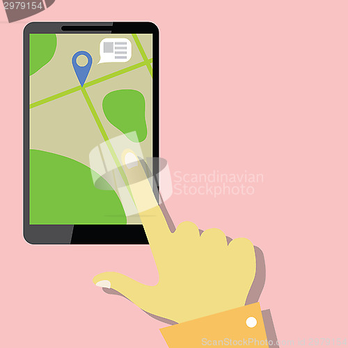 Image of Hand holding mobile phone
