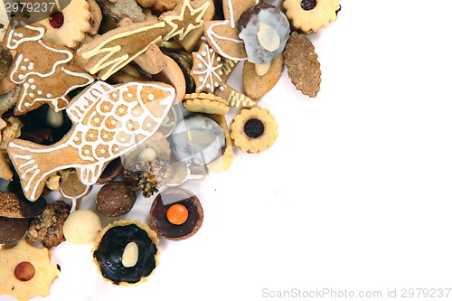 Image of czech christmas cookies isolated