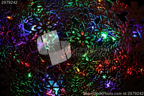 Image of abstract color christmas light background