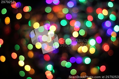 Image of abstract color christmas light background