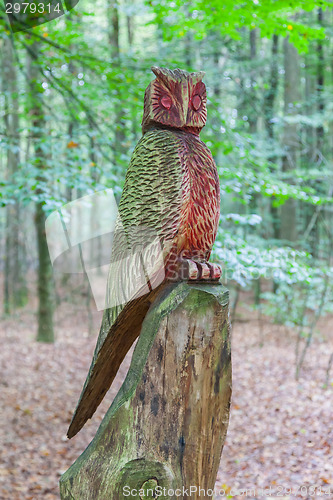 Image of Old wooden carved owl