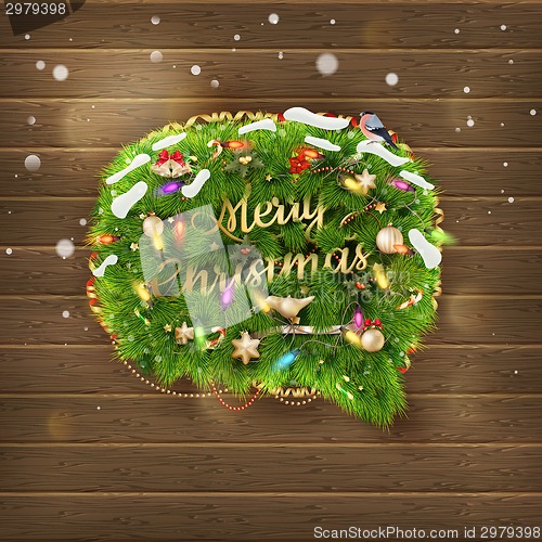 Image of Christmas fir tree Bubble for speech. EPS 10