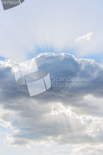 Image of Cloud with sunbeams