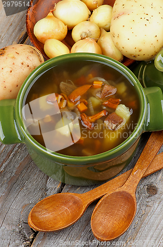 Image of Soup with Chanterelle Mushrooms