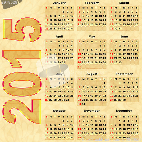 Image of Calendar 2015 