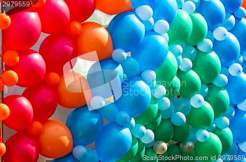 Image of Beautiful balloons, decoration for the holiday.