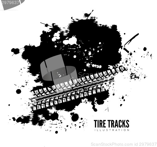 Image of Tire track background