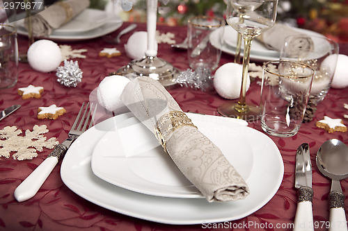 Image of Christmassy table setting