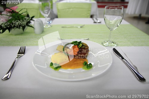 Image of bacon roll with spring vegetable