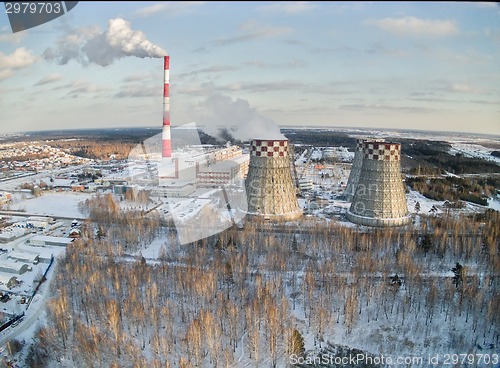 Image of City Energy and Warm Power Plant. Tyumen. Russia