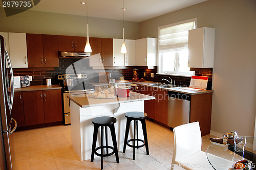 Image of Nice kitchen in a model house, 1.