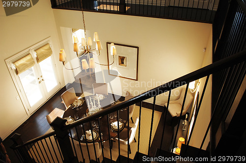 Image of Staircase to dining room.