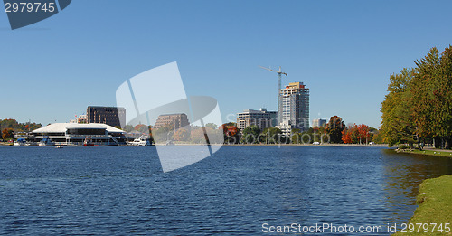 Image of The end of the Rideau canal.