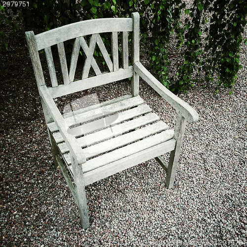 Image of Old wooden chair in the garden