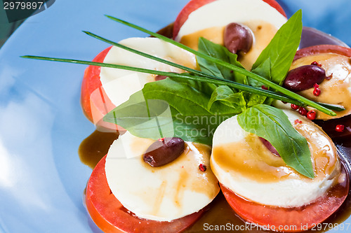 Image of mozzarella with tomato