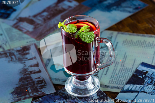 Image of Blackberry tea in a glass cup