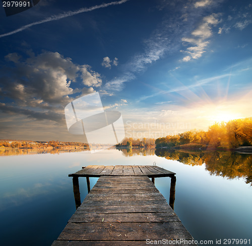 Image of Pier on a calm river