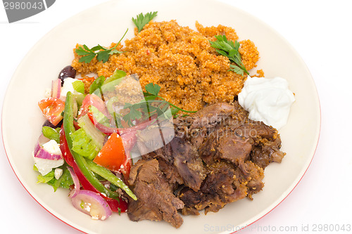 Image of Turkish style roast lamb meal