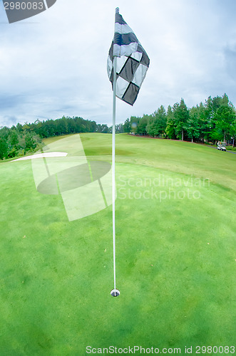 Image of golf course on a cloudy day