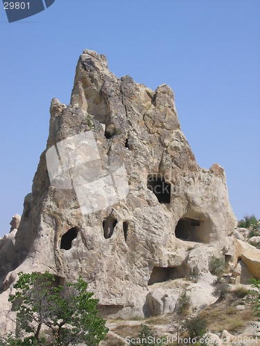 Image of Mountain with caves in Turkey