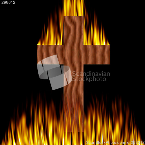 Image of Cross on Fire