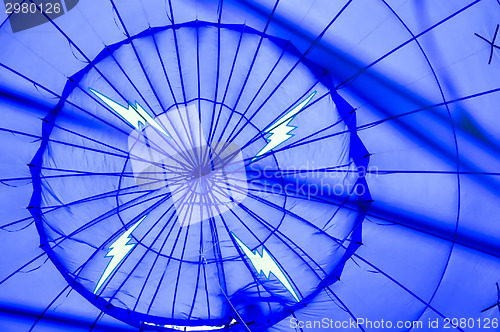 Image of Colorful hot air balloons at festival 