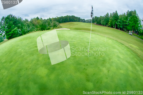 Image of golf course on a cloudy day