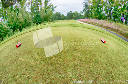 Image of golf course on a cloudy day