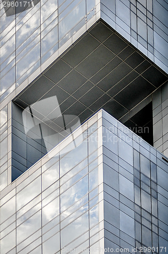 Image of modern skyscraper buildings shapes and forms