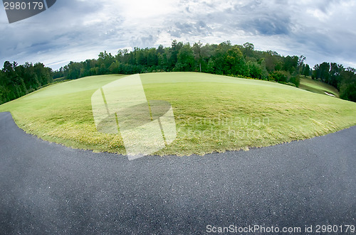 Image of golf course on a cloudy day