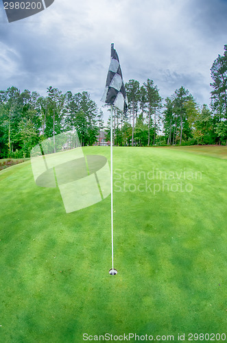 Image of golf course on a cloudy day