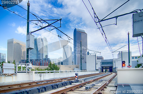 Image of Financial skyscraper buildings in Charlotte North Carolina USA