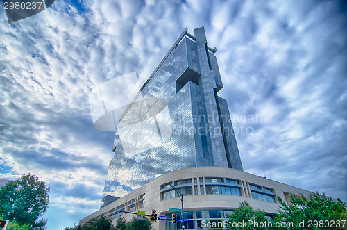 Image of Financial skyscraper buildings in Charlotte North Carolina USA