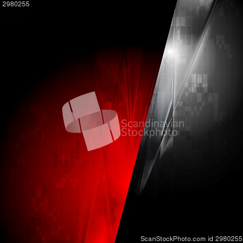 Image of Tech red and black contrast background