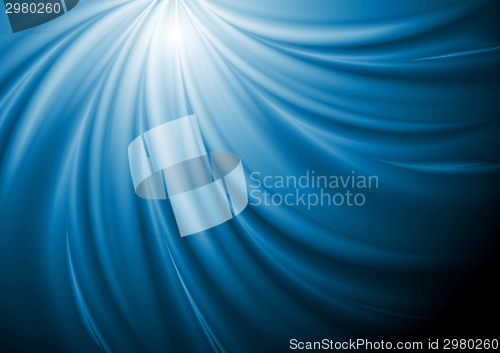 Image of Abstract blue swirl wave background