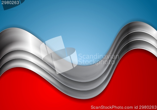 Image of Abstract metallic wave