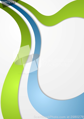 Image of Corporate wavy vector background