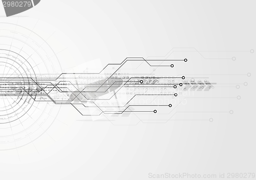 Image of Grey hi-tech circuit board background