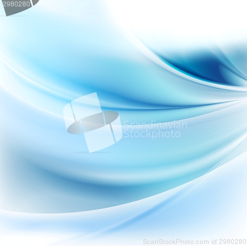 Image of Bright blue abstract waves background