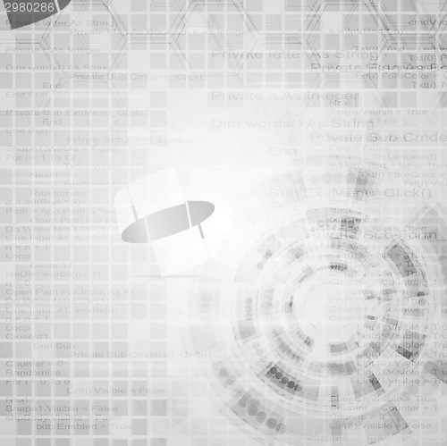 Image of Abstract grey engineering tech background