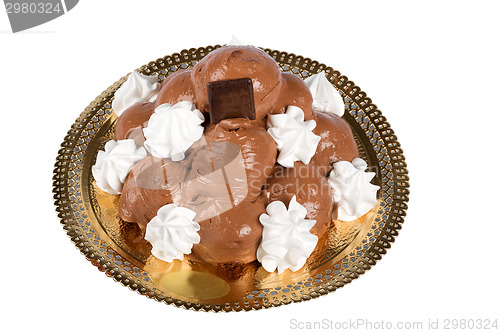 Image of Italian pastry: chocolate profiteroles 